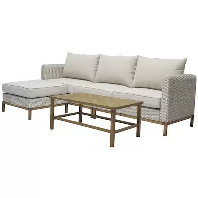 Origin 21  Veda Springs 4-Piece Wicker Patio Conversation Set with Cushions