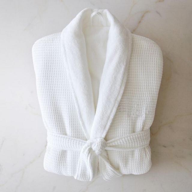 Waffle Weave Resort Robe in Medium for Torin