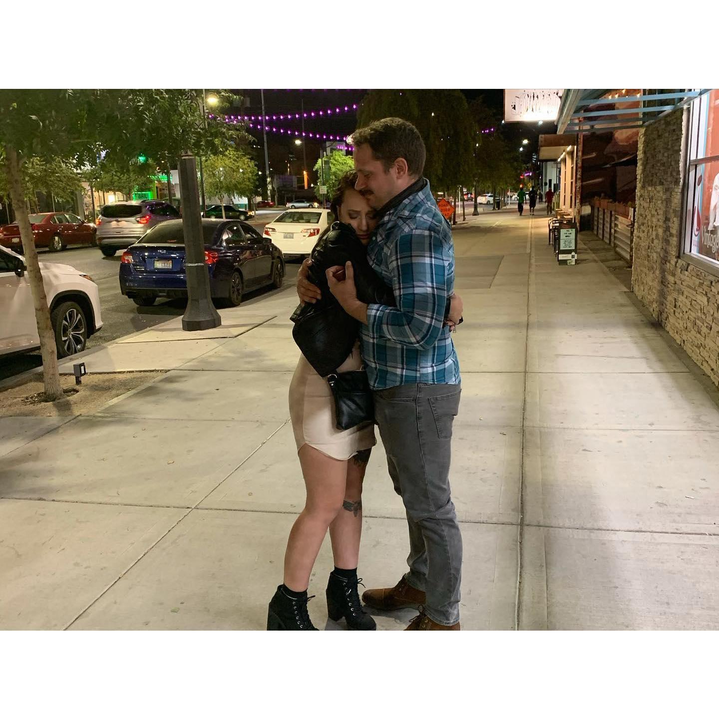 Moments after Ryan's proposal.
