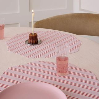 Meri Meri Festive Stripe Scallop Placemat