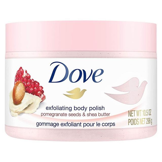 Dove Exfoliating Body Polish Body Scrub, Pomegranate & Shea, 10.5 oz