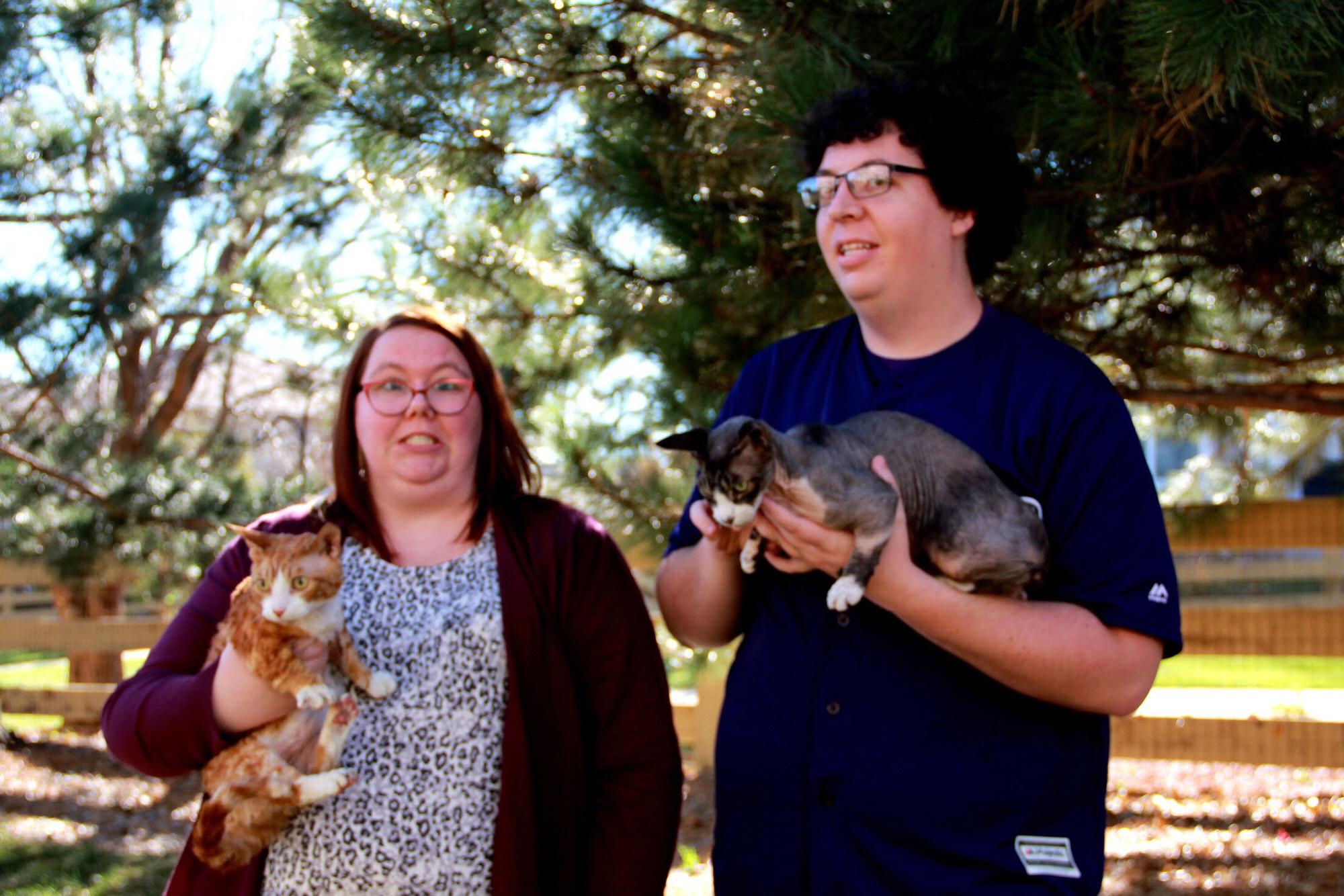 Gizmo hissed right before this was taken and made for an excellent engagement picture!