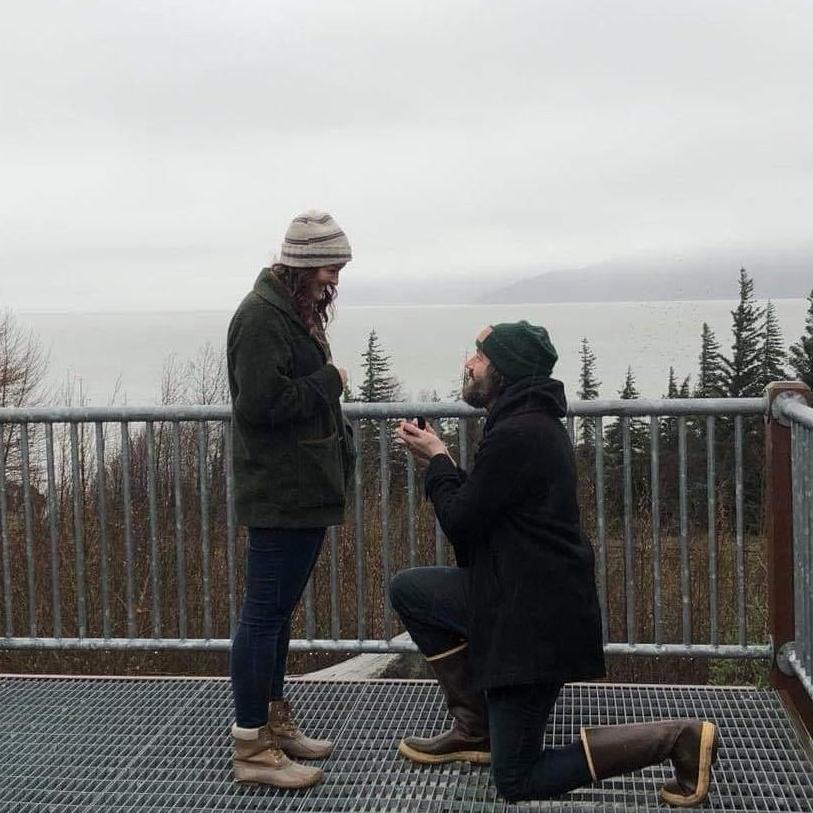 The proposal @ Bird Point in Alaska
