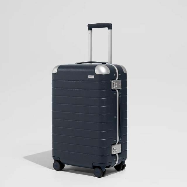 The Aluminum Edge Bigger Carry-On in Navy