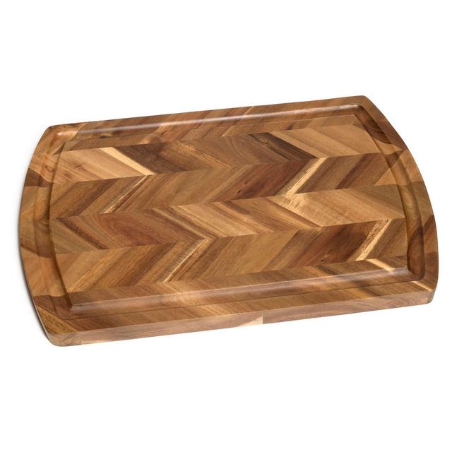 Lipper International 18-Inch x 12-Inch Acacia Herringbone Chopping Board