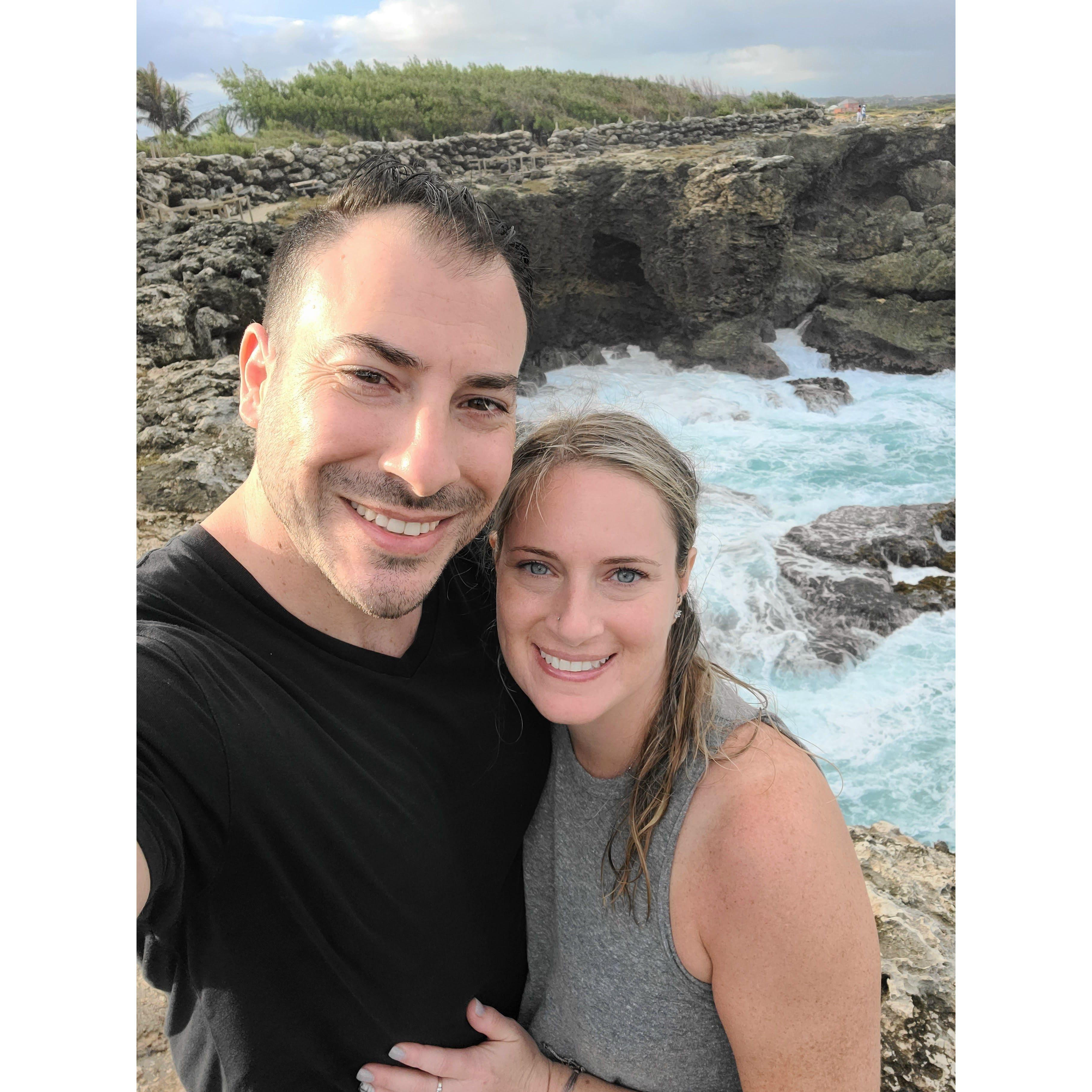 After swimming in Animal Caves in Barbados January 2022