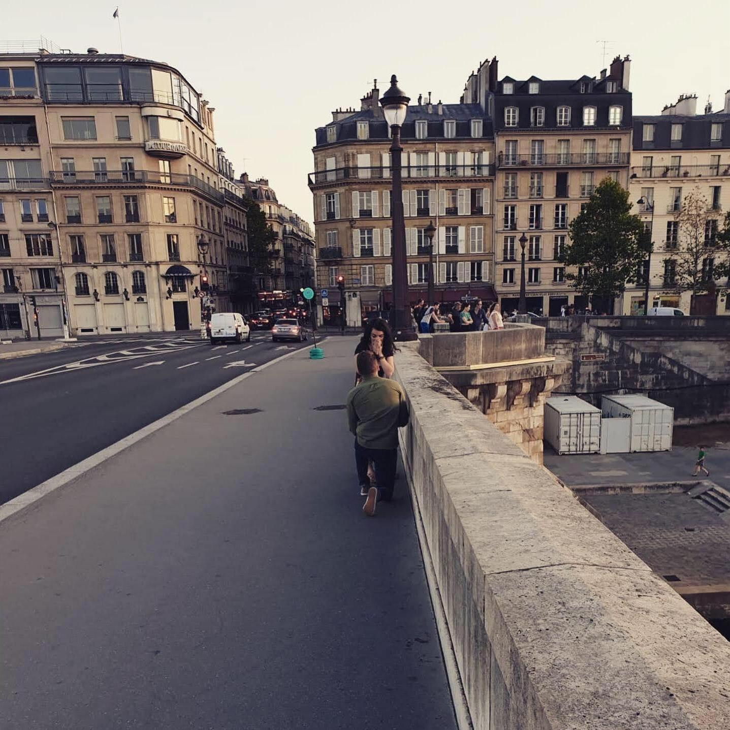 The proposal captured by a kind stranger.