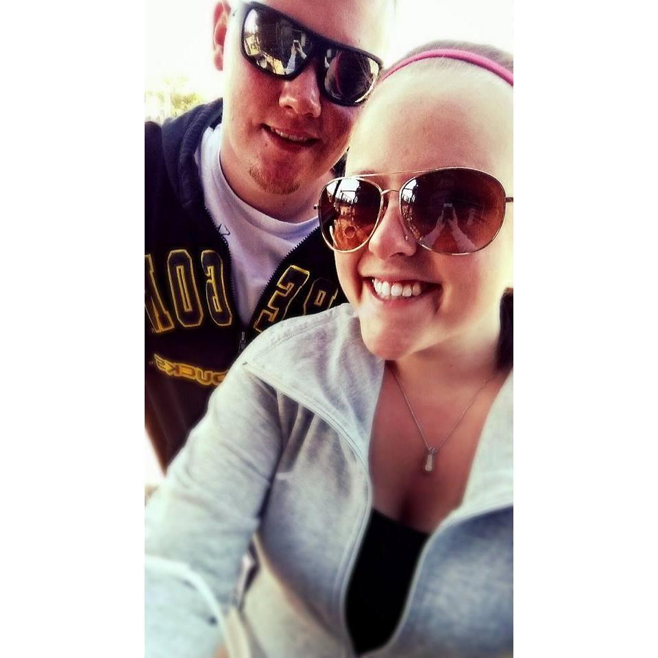 Our first photo together, ever. Fall 2015.