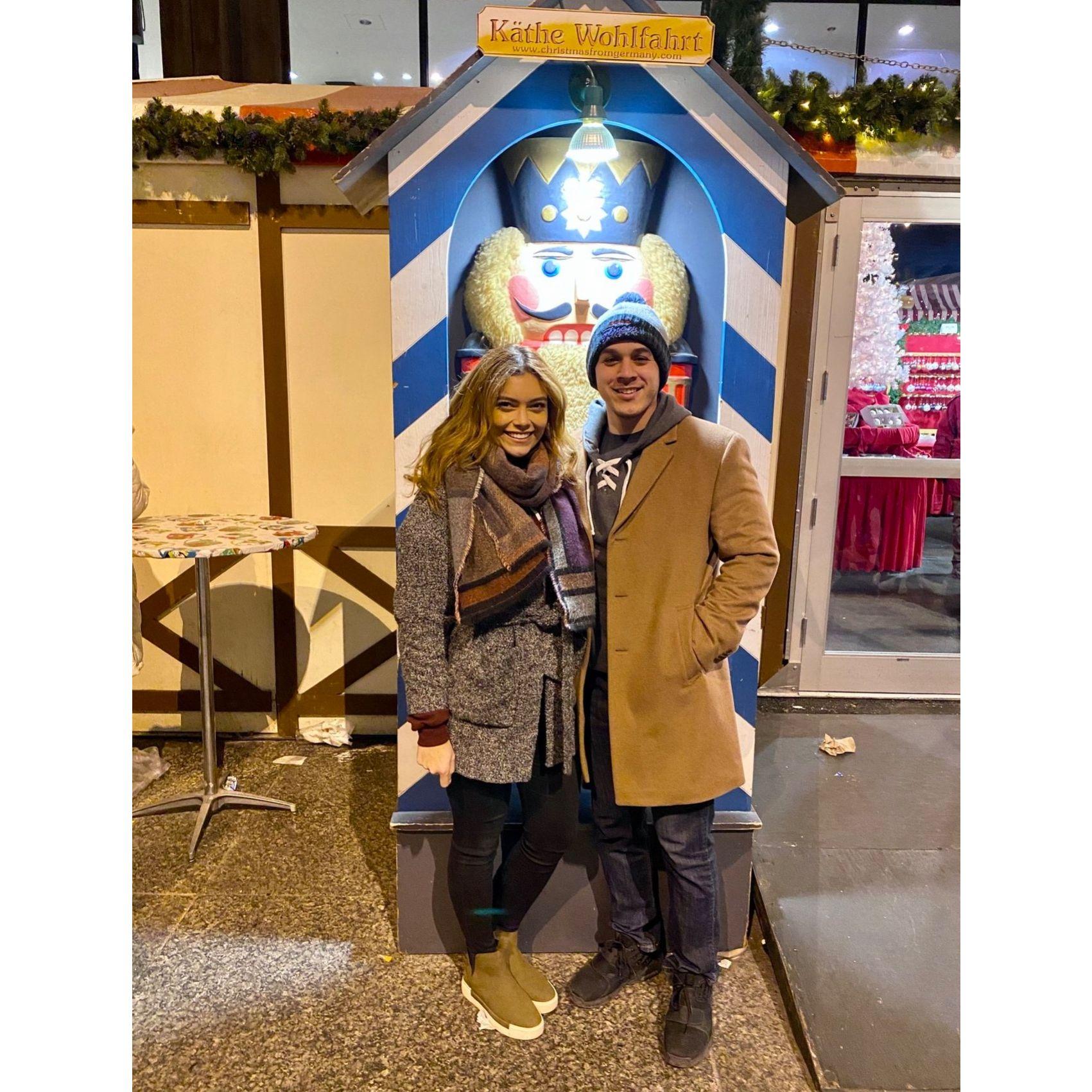 2019: Diana and Antonino start an ornament tradition at the Christkindlmarket.