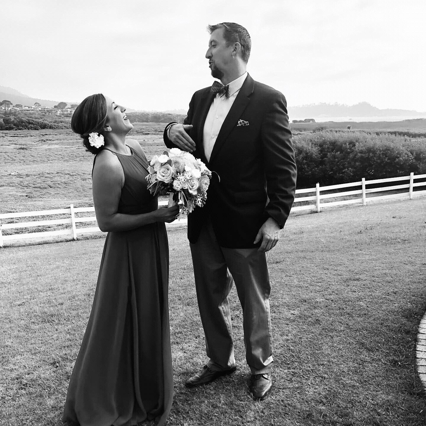 Jackie’s sisters wedding in Carmel - the true essence of our relationship all summed up in one picture!