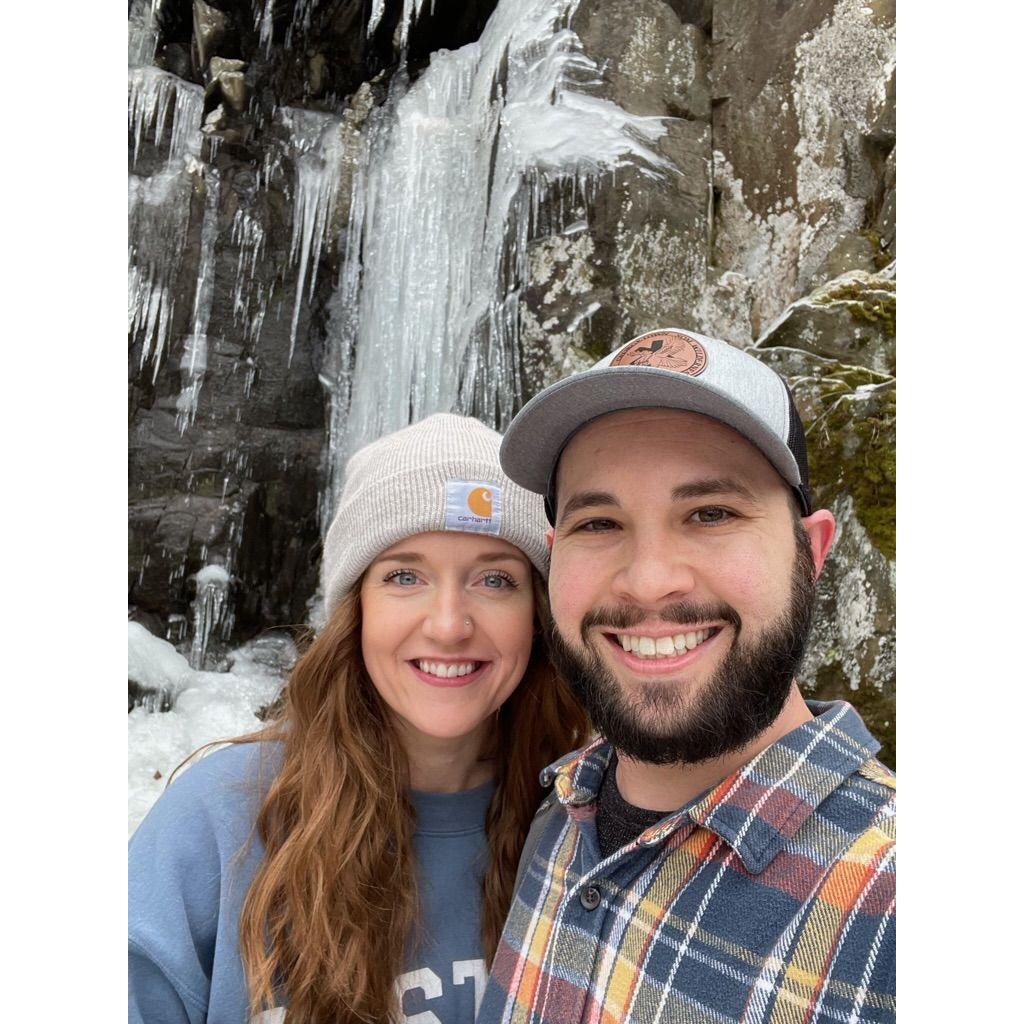Frozen Waterfalls at a friend's farm just outside of Shenandoah National Park