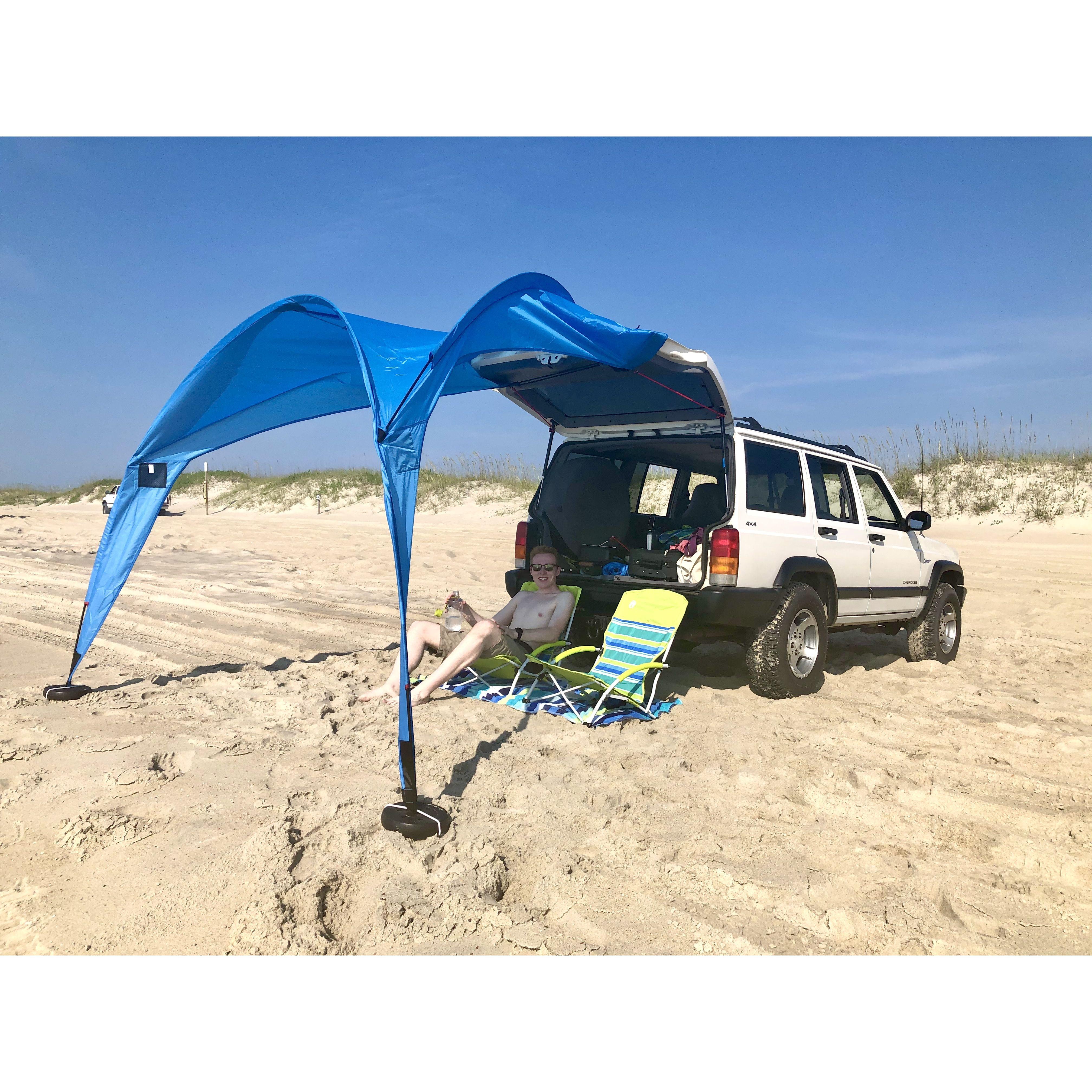 Our first trip to the beach! We took "Rona", Adam's 1997 Cherokee XJ, to Fort Fischer - July 4th 2020