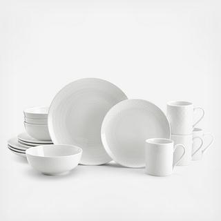 Cheers White 16-Piece Dinnerware Set, Service for 4