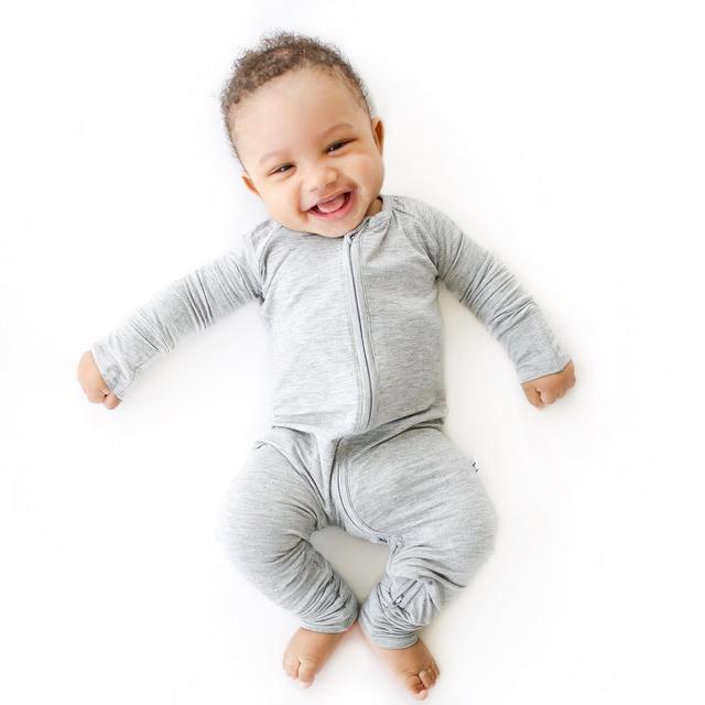Heather Gray Baby & Toddler Bamboo Viscose Zippy