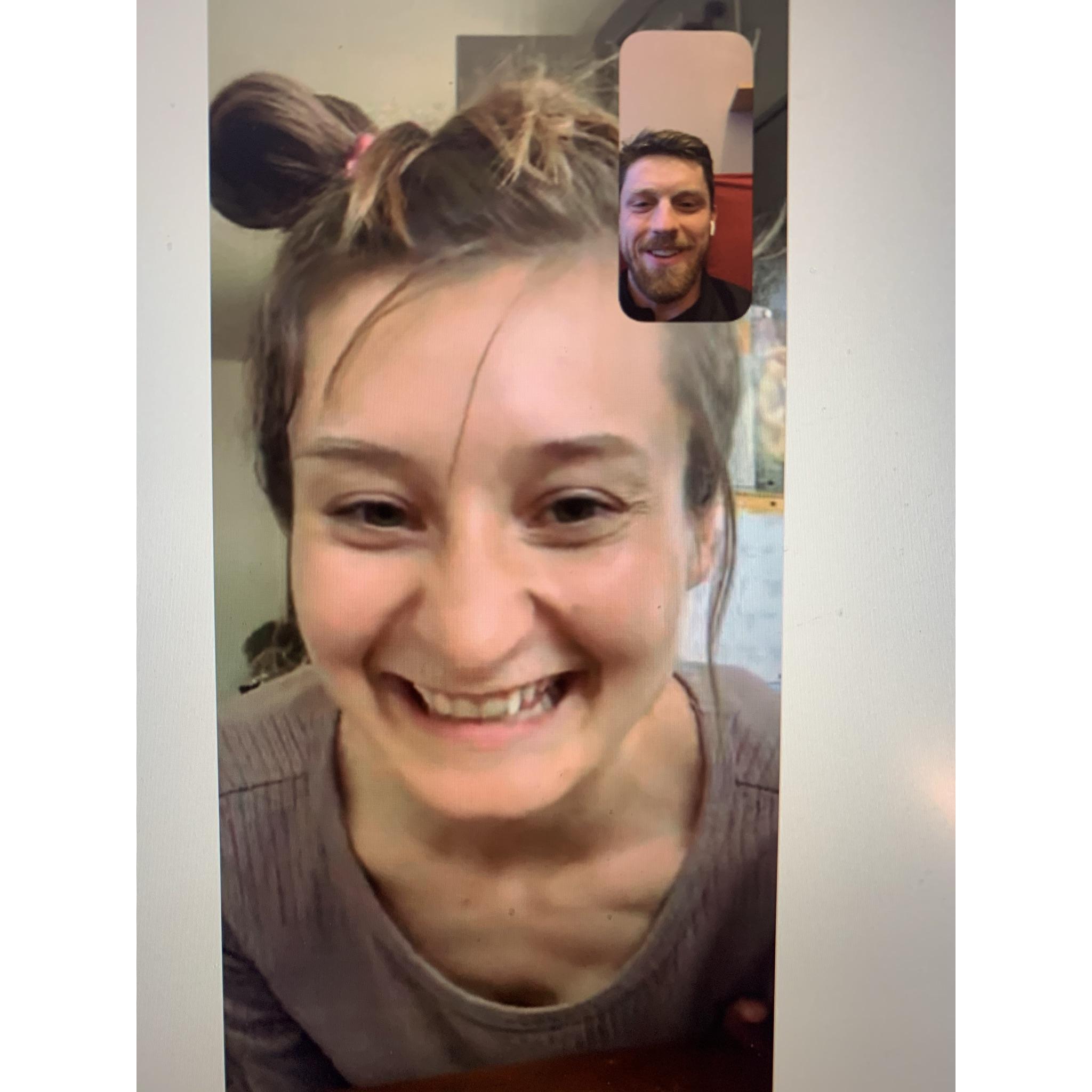 Lots of hours FaceTiming while Patrick was in NY at medical school this Spring 🥰