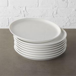 Set of 8 Contact White Salad Plates - CB2