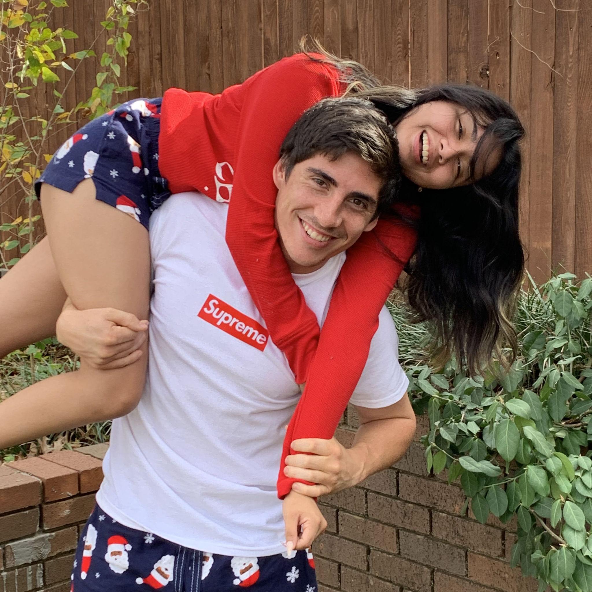 12/25/21: Christmas Day! This is the year Nate got Jackie the "N" necklace that she still wears to this day.