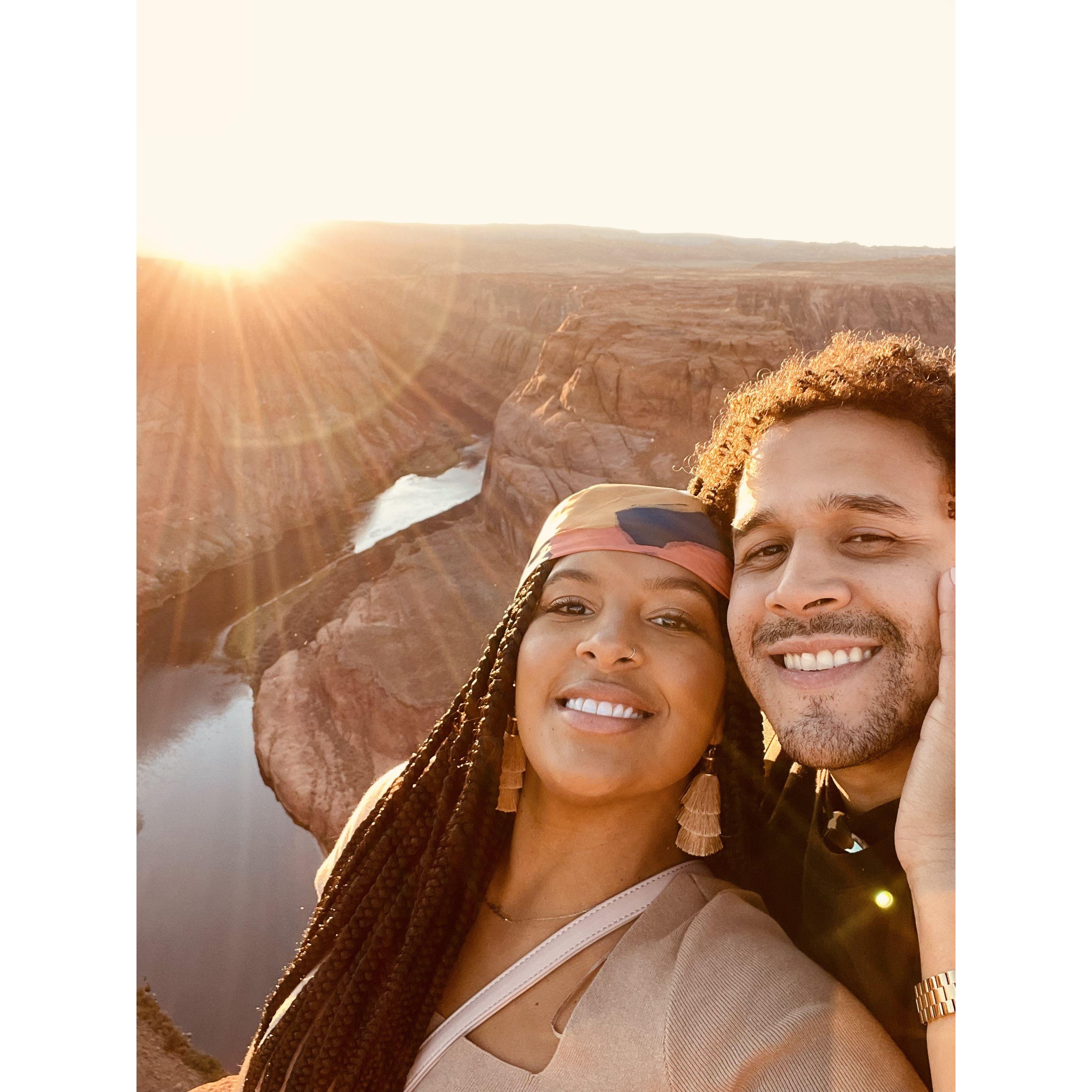 Golden Hour at the Horseshoe Bend, AZ.