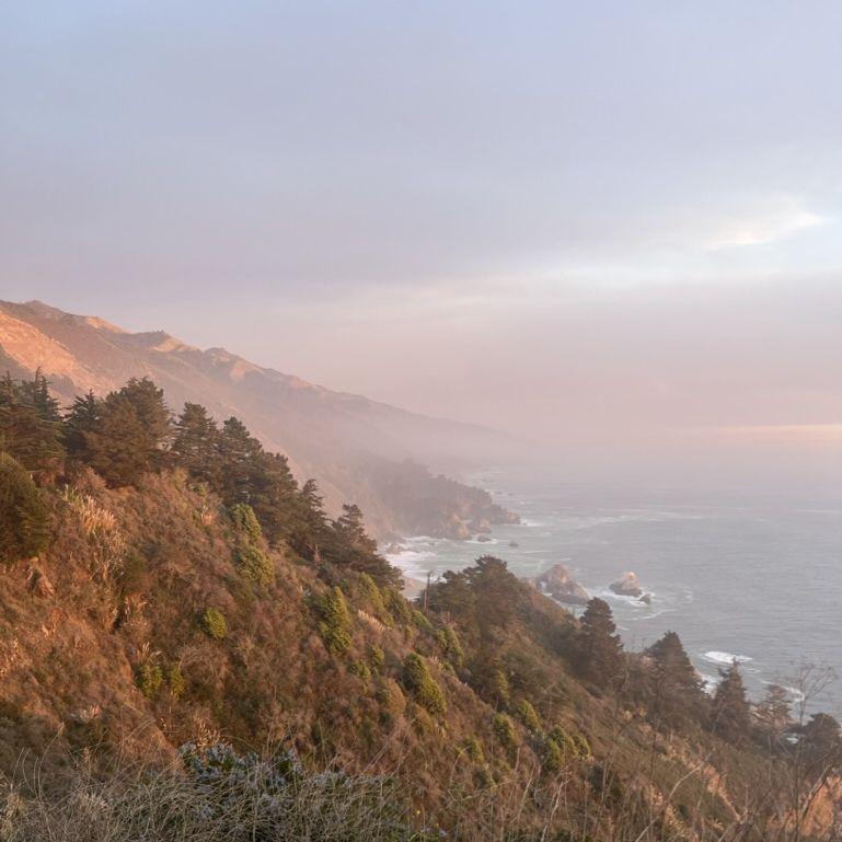At sunset with this beautiful view!