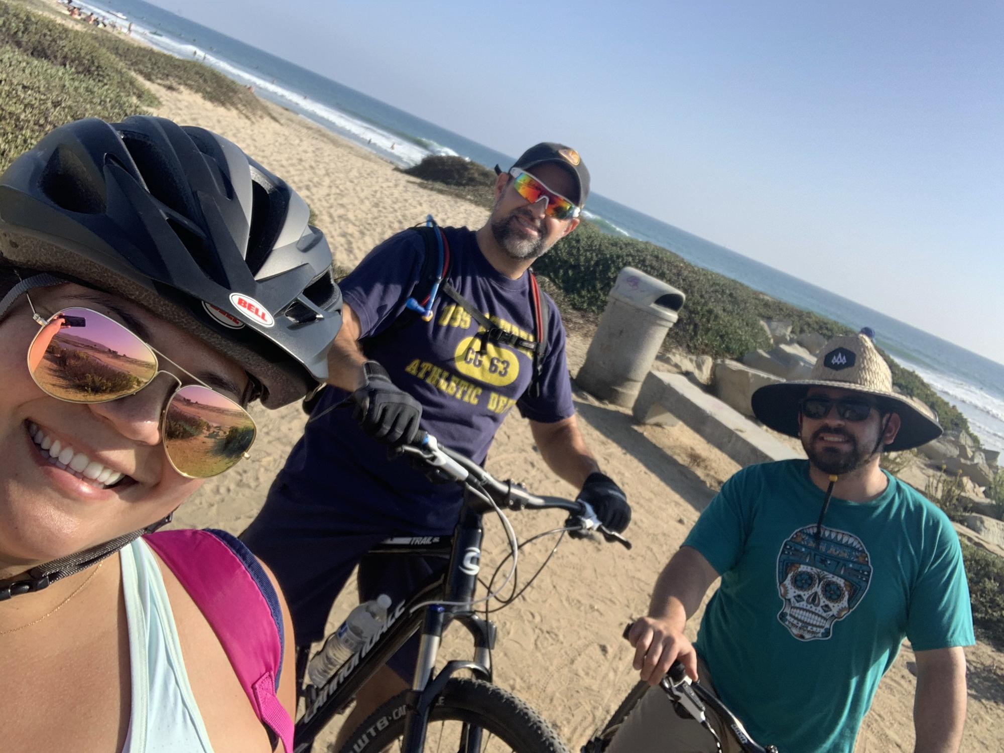 Riding bikes in Ventura