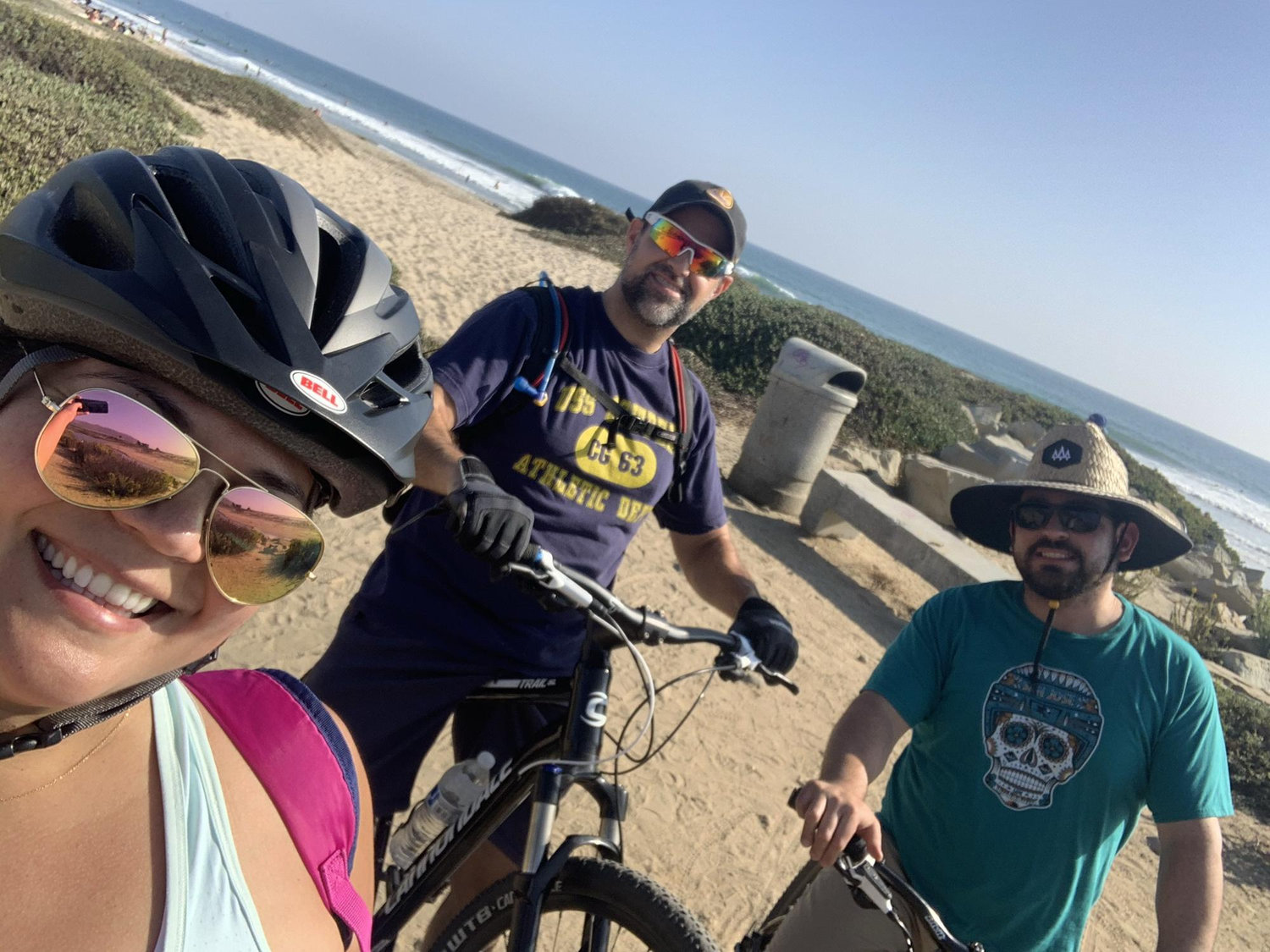 Riding bikes in Ventura