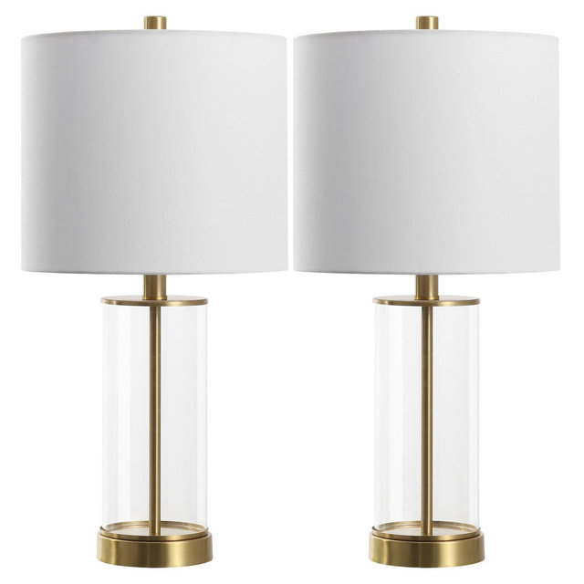 Anders 22.25" Table Lamp - TBL4620 - Clear/Brass - Safavieh