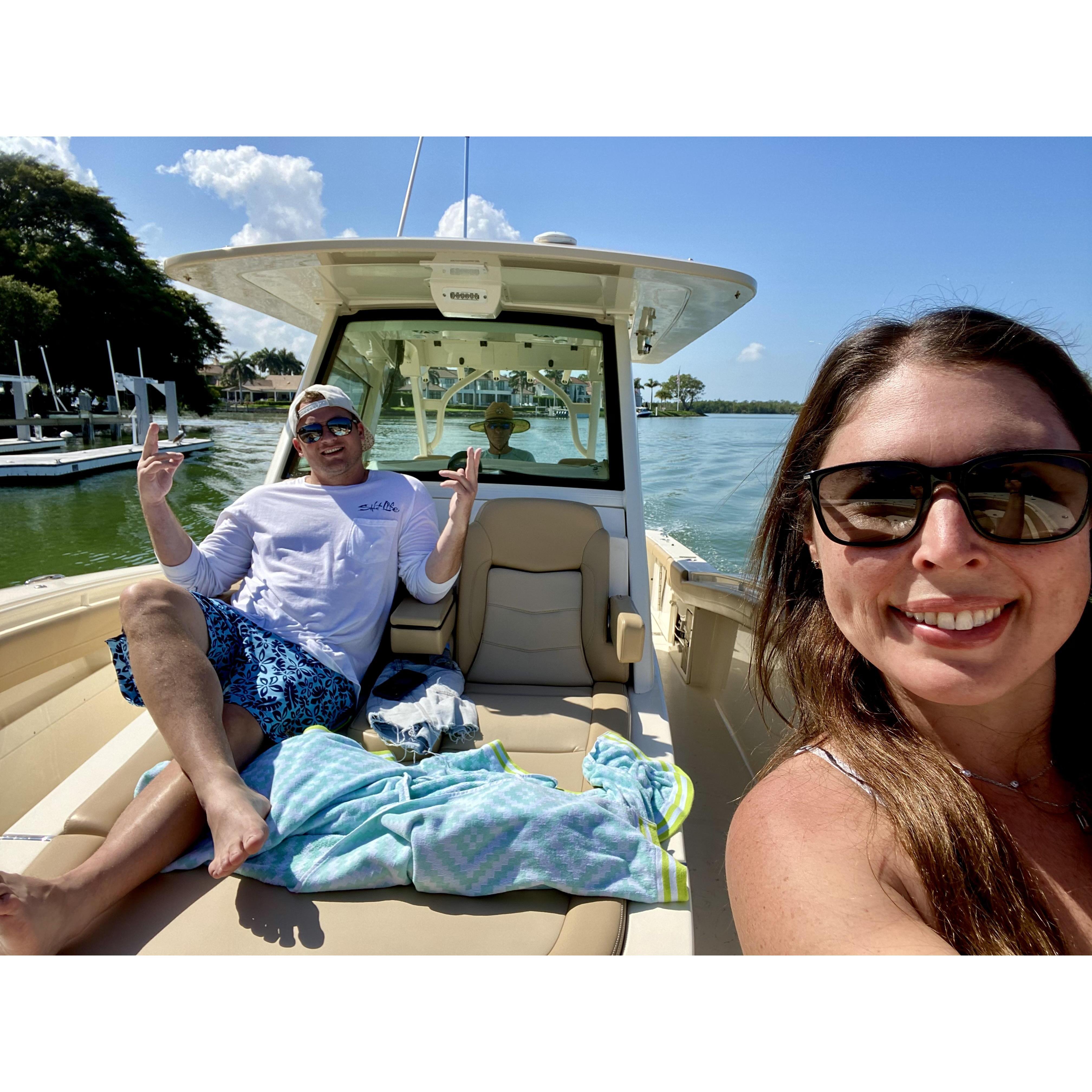 Enjoying our time on the water.