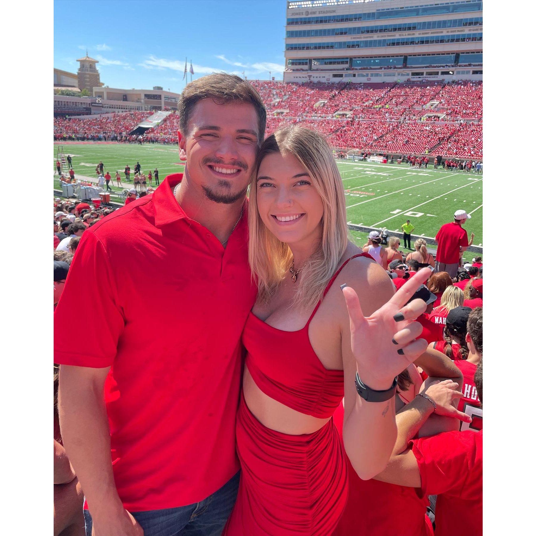 We both love football and attending games together