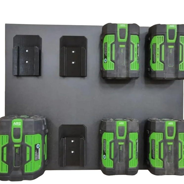 Made for EGO Battery Wall Hanger Mount | Electric Power Battery Mounting Bracket | Garage & Shed Organization | Storage (4 Pack, Green)