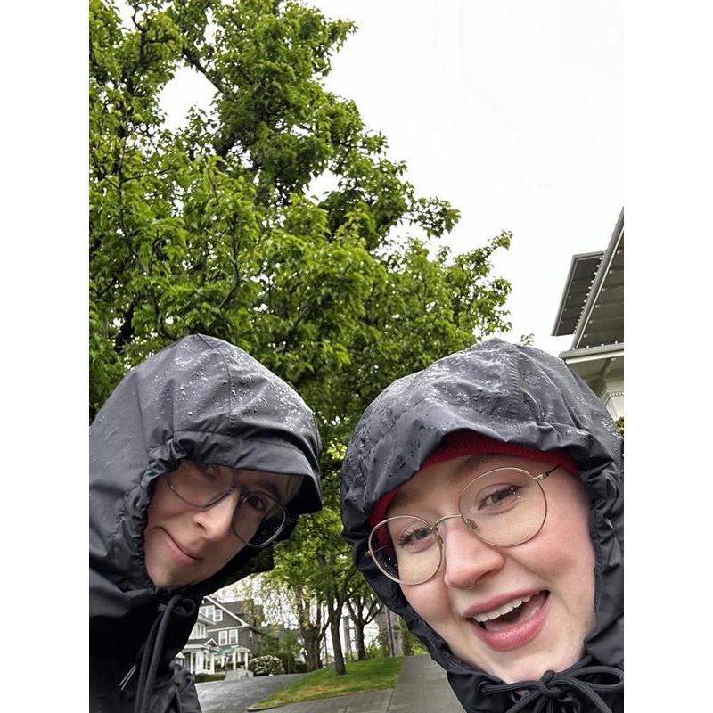 We love being silly little worms in the rain.