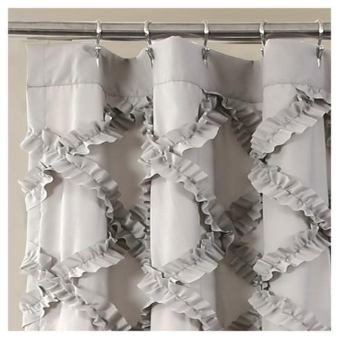 Ruffle Diamond Shower Curtain - Lush Decor