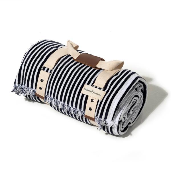 The Beach Blanket - Lauren's Navy Stripe