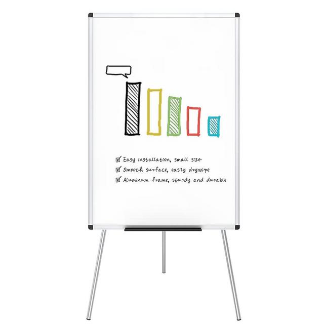VIZ-PRO Whiteboard Easel, 36 x 24 Inches, Portable Dry Erase Board Height Adjustable for School Office and Home
