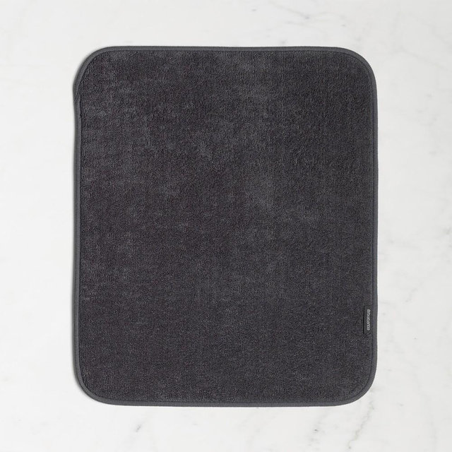 Brabantia Sinkside Microfiber Dish Drying Mat, 18.5x15.7in Dark Gray