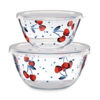 kate spade new york Vintage Cherry Dot 2 Piece Round Food Storage Set
