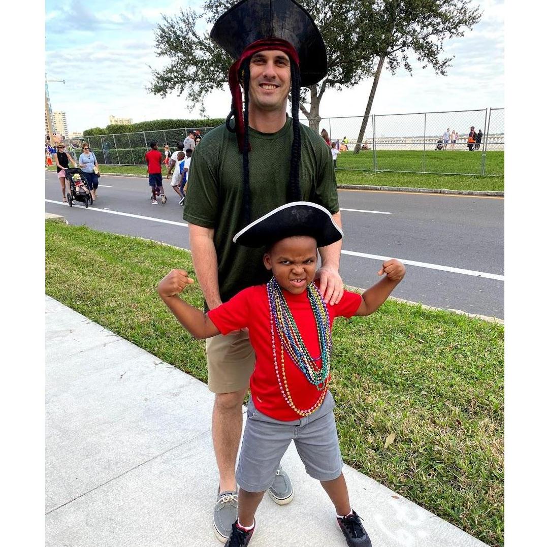 “Say I'm a pirate! Say it! Say it now!"
"You're a pirate."
"Argggg, Now say you're a pirate too."
"If you're a pirate, I'm a pirate.”