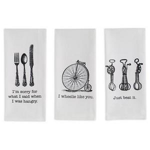 Product description page - Vintage Printed Dishtowel (Set Of 3) - Design Imports