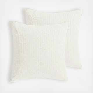 Cross Stitch Euro Sham, Set of 2