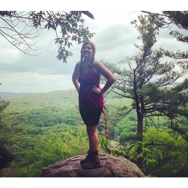 On our first date at Devil's Lake State Park in Wisconsin