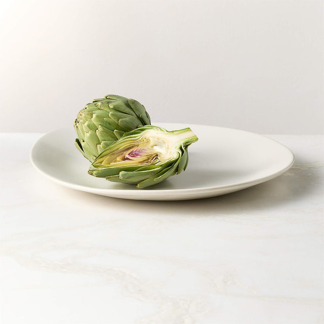 Selene Round Ivory Stoneware Serving Platter