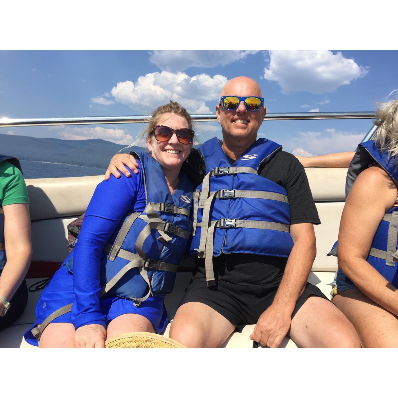 Parasailing above Lake Tahoe