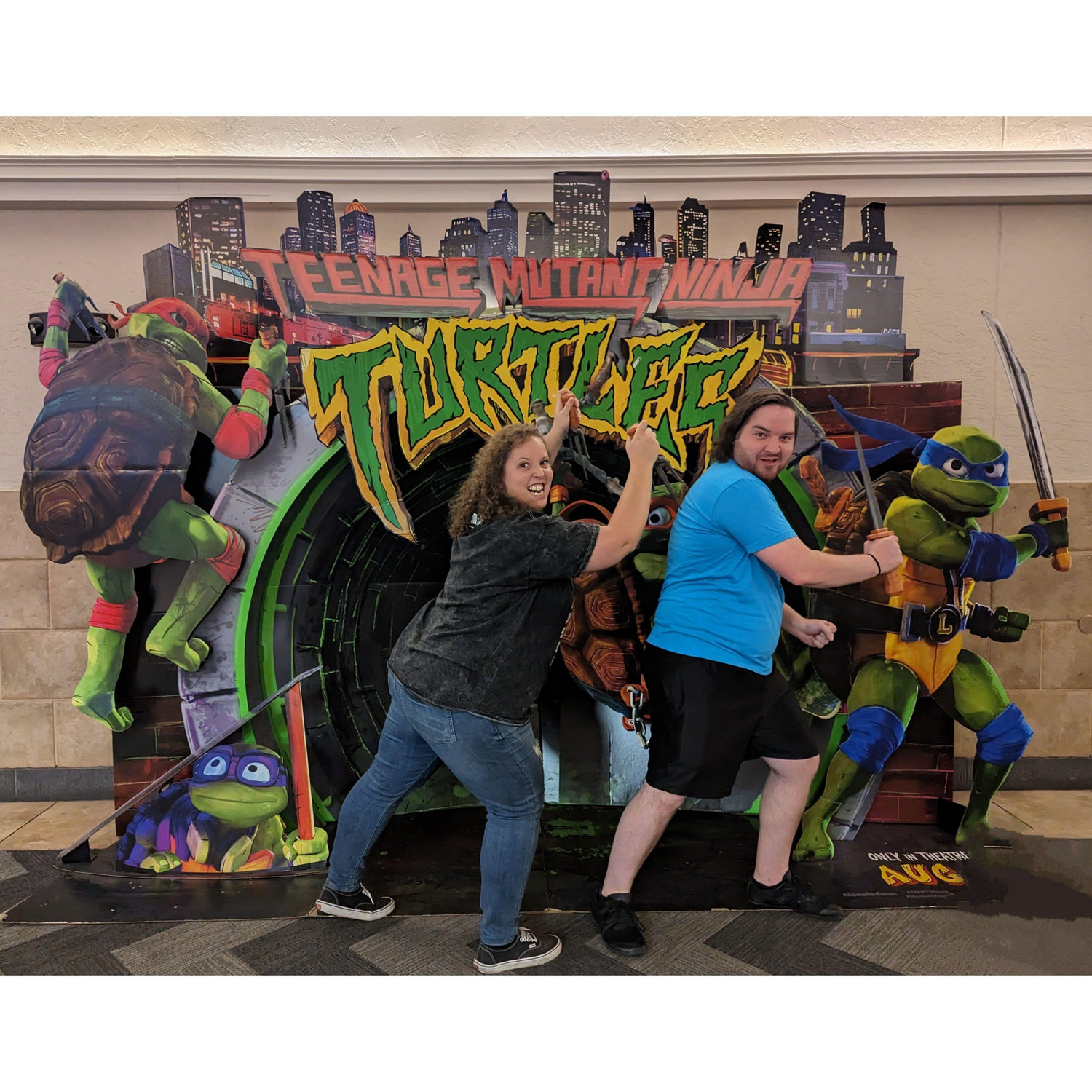 We're ninja turtles at the new TMNT movie release!
March 2024