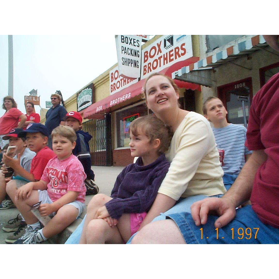 Three year old Diana and mom Jill