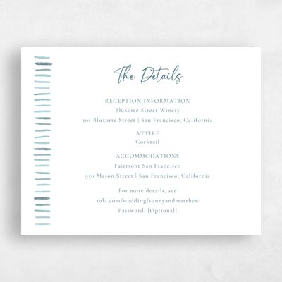 Grayed Teal, Blue Wedding Enclosure - Lund