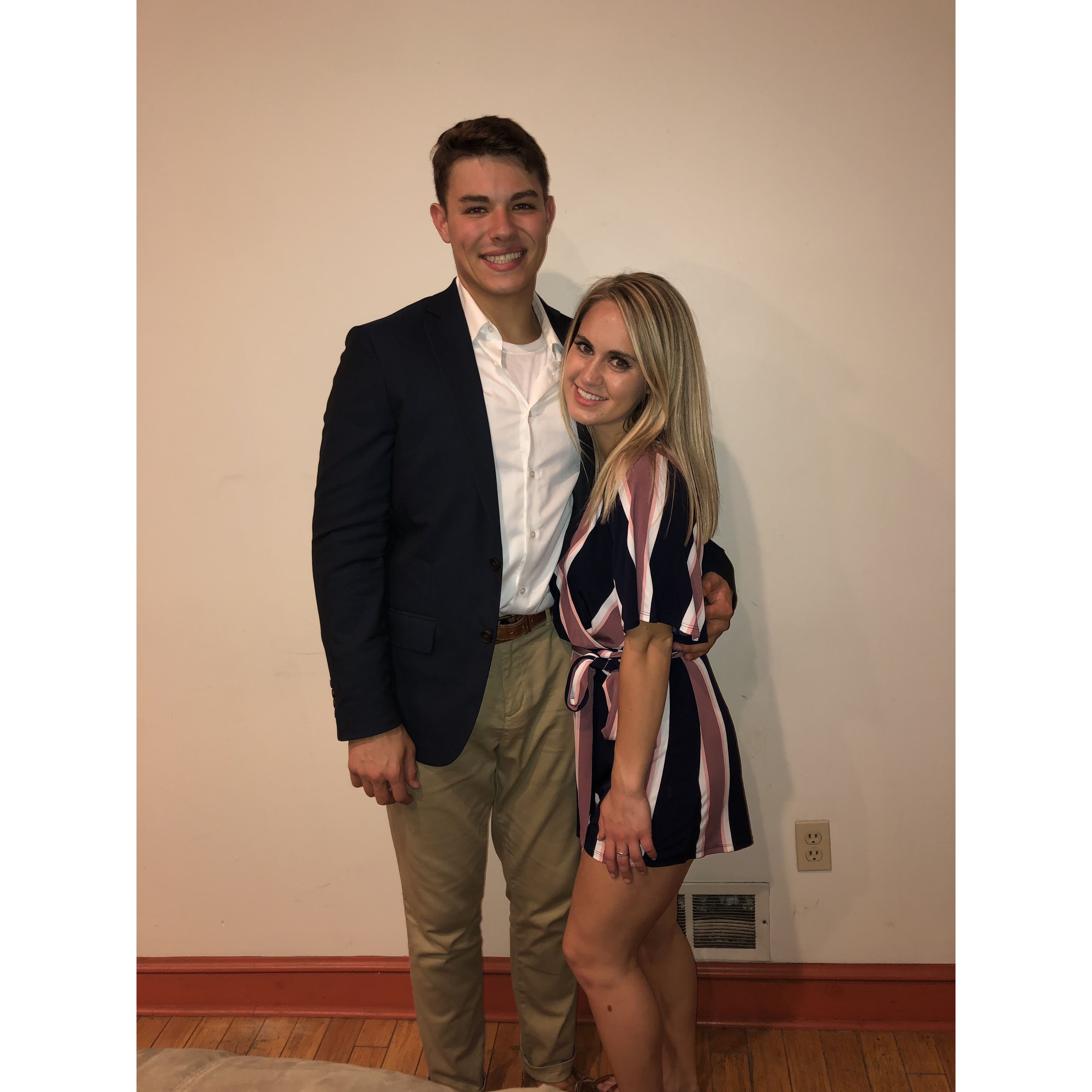Our first picture together. Chris's date party