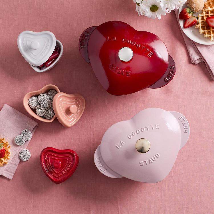 Staub, Ceramic 3-Piece Assorted Mini Heart Cocotte Set | Zola