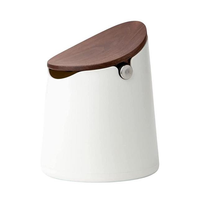 The Arc Knock Box | Walnut Lid | Elegant Design | Crema Coffee Products