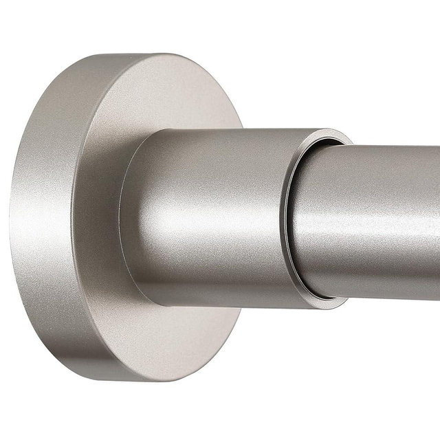 BRIOFOX Shower Curtain Rod Adjustable 18-78 Inch, Stainless Steel Spring Tension Shower Rod No Drilling Non Slip, Silver