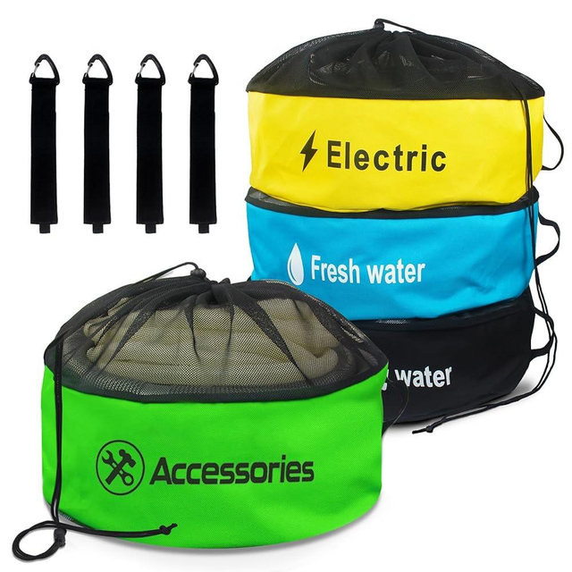 4 Pack RV Sewer Hose Storage,Waterproof RV Storage and Organization Bag for Sewer Hoses, RV Utility Bag,RV Camper Hose Bags for Store Fresh Water Hoses/Electrical Cords/Camper Tools Accessories