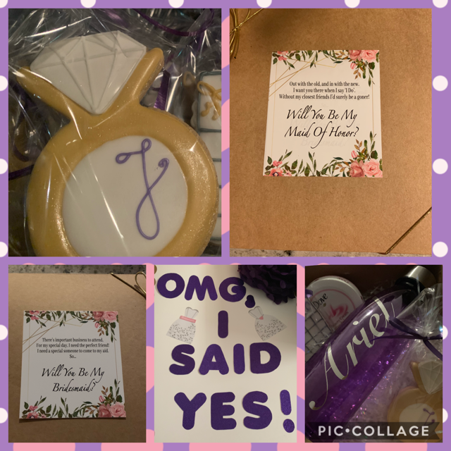 Joan prepared special bridal party proposal boxes which included a letter from her heart and other personalized gifts. "Darius asked and now it's my turn, "Will you be my bridesmaid?"